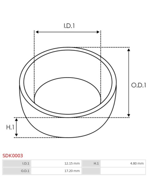 Indítómotor zárógyűrűi - SDK0003