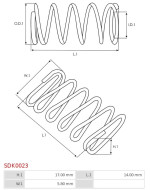 Indítómotor bendixek rugói - SDK0023