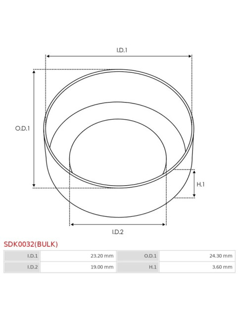 Indítómotor bendixek kupakjai - SDK0032(BULK)