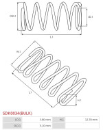 Indítómotor bendixek rugói - SDK0034(BULK)