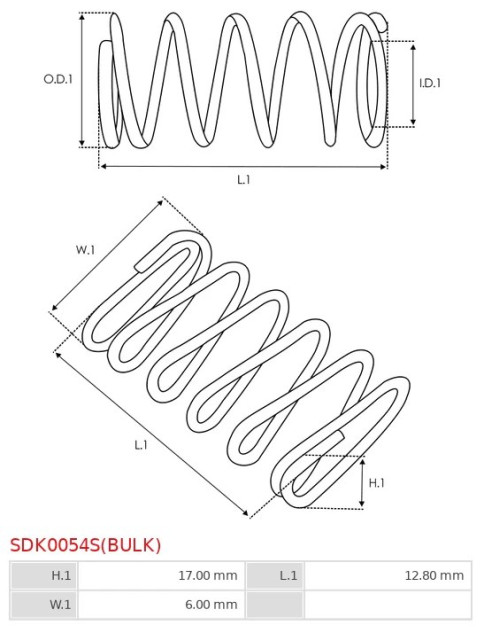 Indítómotor bendixek rugói - SDK0054S(BULK)