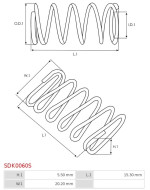 Indítómotor bendixek rugói - SDK0060S