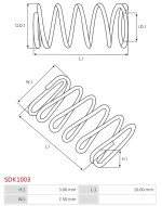 Indítómotor bendixek rugói - SDK1003