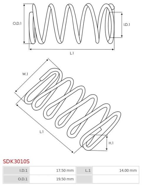 Indítómotor bendixek rugói - SDK3010S