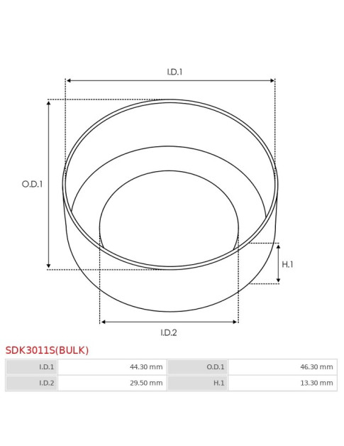 Indítómotor bendixek kupakjai - SDK3011S(BULK)