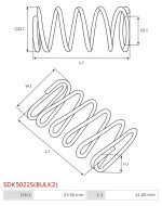 Indítómotor bendixek rugói - SDK5022S(BULK2)