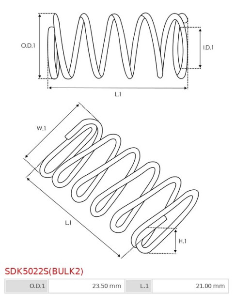 Indítómotor bendixek rugói - SDK5022S(BULK2)