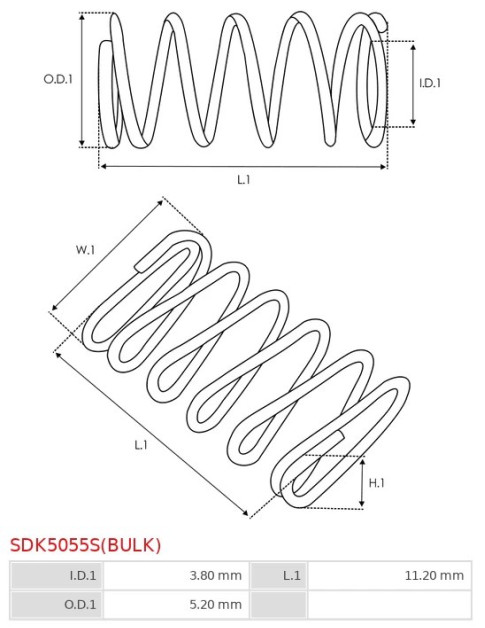 Indítómotor bendixek rugói - SDK5055S(BULK)