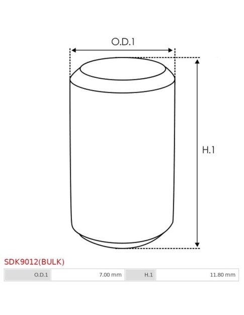 Indítómotor bendixek hengerei - SDK9012(BULK)