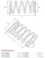 Indítómotor bendixek rugói - SDK9013(BULK)