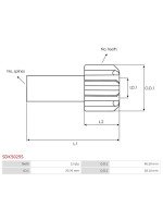 Indítómotor bendixek fogaskerekei - SDK5025S