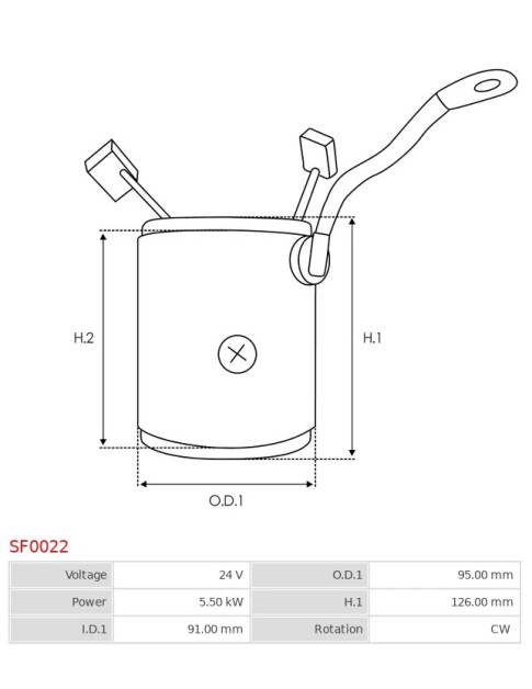 Indítómotor állórészei a tekercselésekkel - SF0022