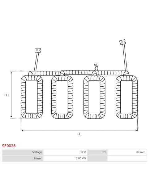 Indítómotor tekercselései - SF0028