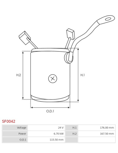 Indítómotor állórészei a tekercselésekkel - SF0042