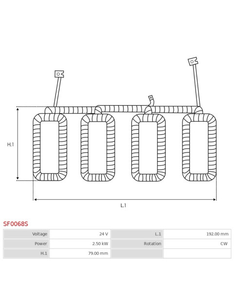 Indítómotor tekercselései - SF0068S