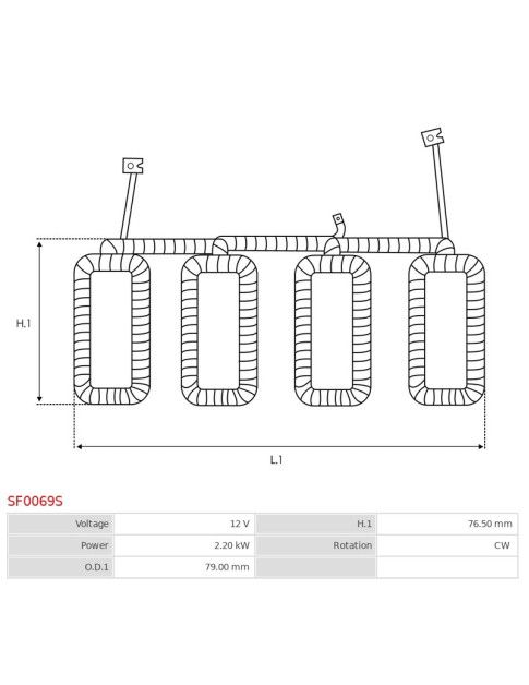 Indítómotor tekercselései - SF0069S