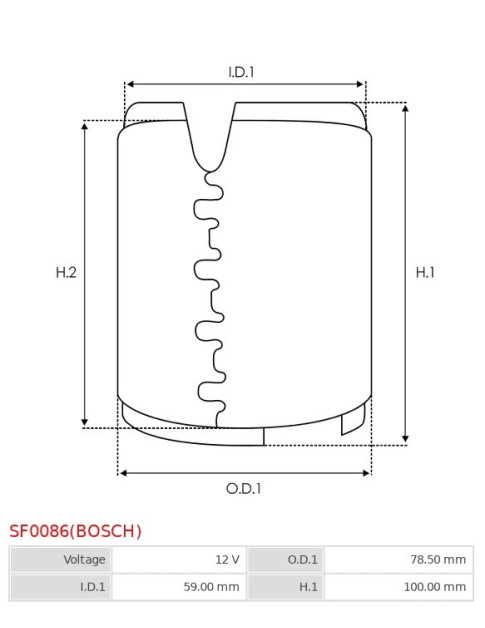 Indítómotor állórészei a mágnesekkel - SF0086(BOSCH)