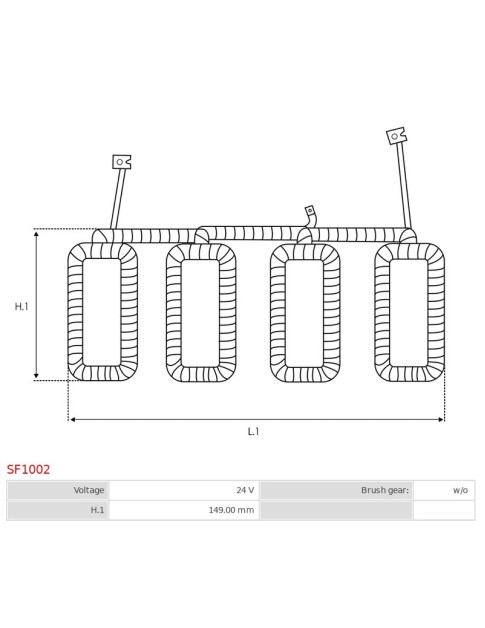 Indítómotor tekercselései - SF1002