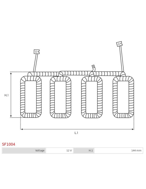 Indítómotor tekercselései - SF1004