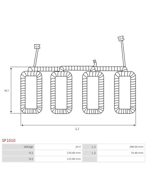 Indítómotor tekercselései - SF1010