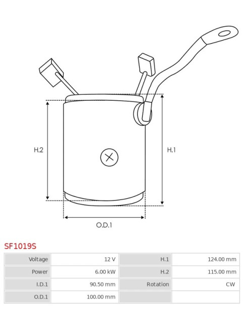 Indítómotor állórészei a tekercselésekkel - SF1019S