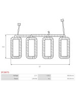 Indítómotor tekercselései - SF2007S