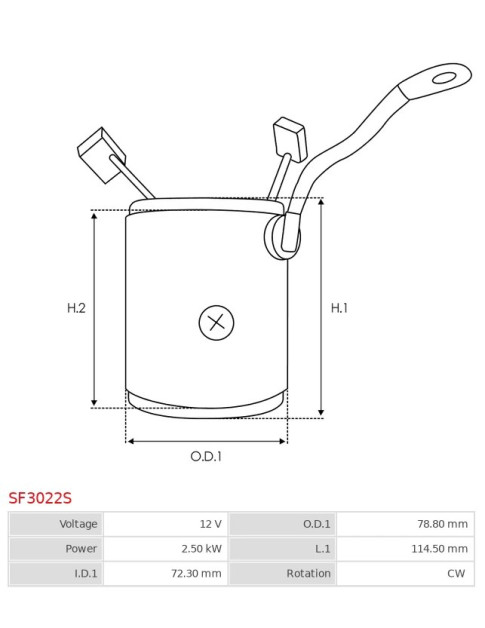 Indítómotor állórészei a tekercselésekkel - SF3022S