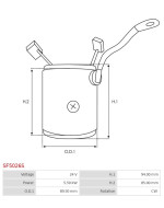 Indítómotor állórészei a tekercselésekkel - SF5026S