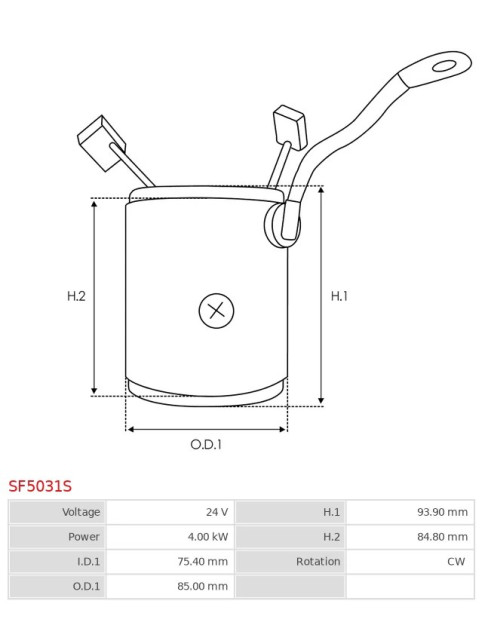 Indítómotor állórészei a tekercselésekkel - SF5031S