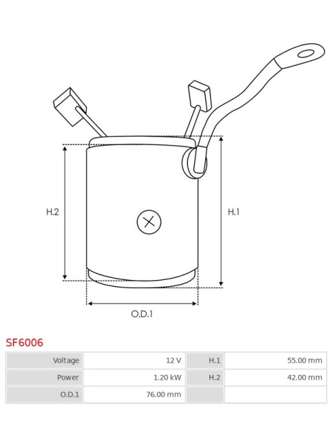 Indítómotor állórészei a tekercselésekkel - SF6006