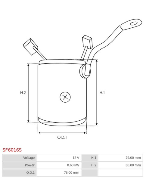 Indítómotor állórészei a tekercselésekkel - SF6016S