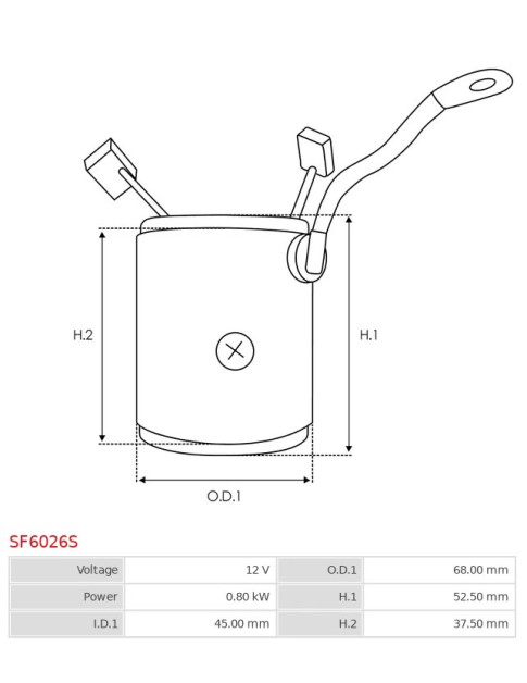 Indítómotor állórészei a tekercselésekkel - SF6026S