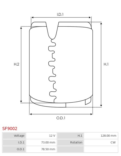 Indítómotor állórészei a mágnesekkel - SF9002