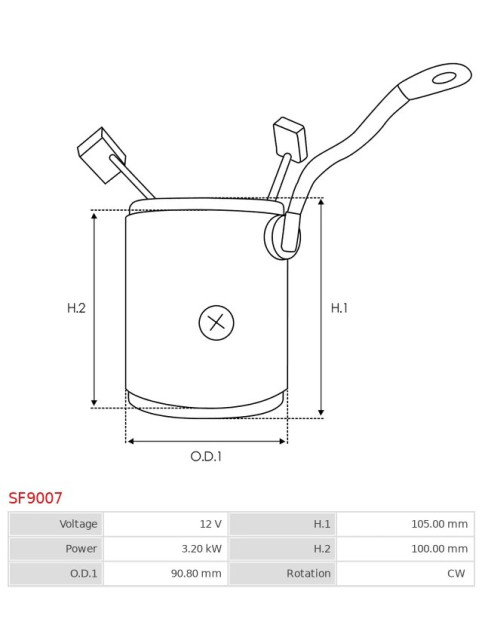 Indítómotor állórészei a tekercselésekkel - SF9007