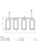 Indítómotor tekercselései - SF9009