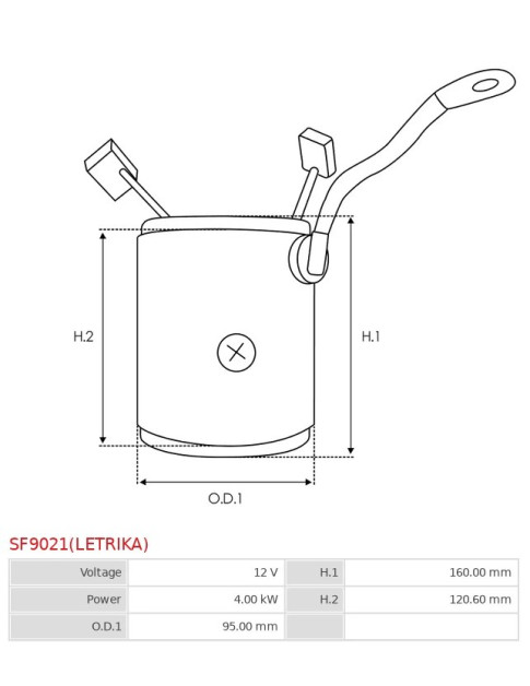 Indítómotor állórészei a tekercselésekkel - SF9021(LETRIKA)