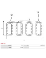 Indítómotor tekercselései - SF9030S