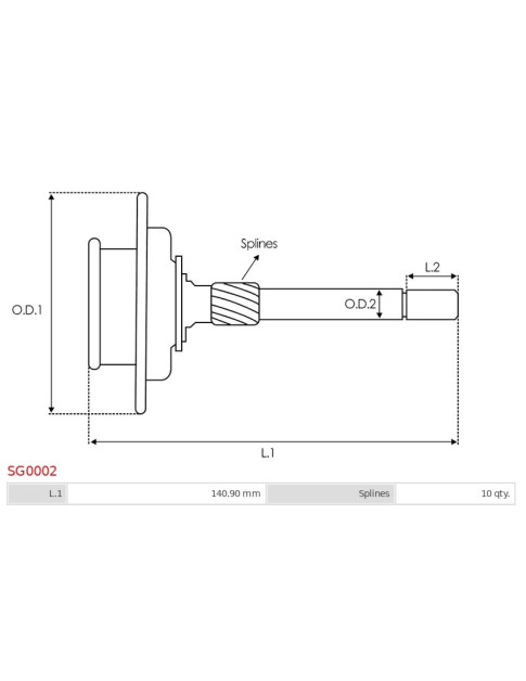Indítómotor áttételek - SG0002