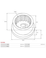 Indítómotor áttételek külső fogaskerekei - SG0006