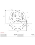 Indítómotor áttételek külső fogaskerekei - SG0088S