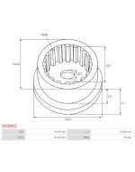 Indítómotor áttételek külső fogaskerekei - SG0082S