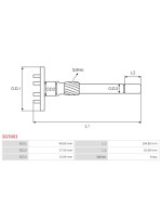Indítómotor áttételek tengelyei - SG5003