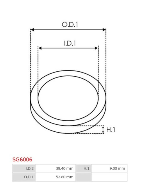 Indítómotor áttételek tömítései - SG6006