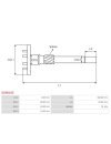 Indítómotor áttételek tengelyei - SG9043S