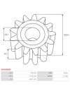 Indítómotor áttételek fogaskerekei - SGK6008S