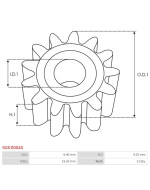 Indítómotor áttételek fogaskerekei - SGK0004S