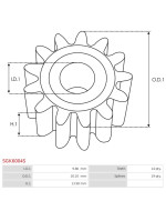 Indítómotor áttételek fogaskerekei - SGK6004S