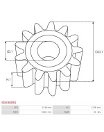 Indítómotor áttételek fogaskerekei - SGK6005S