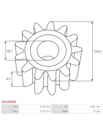 Indítómotor áttételek fogaskerekei - SGK6006S