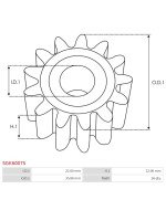 Indítómotor áttételek fogaskerekei - SGK6007S